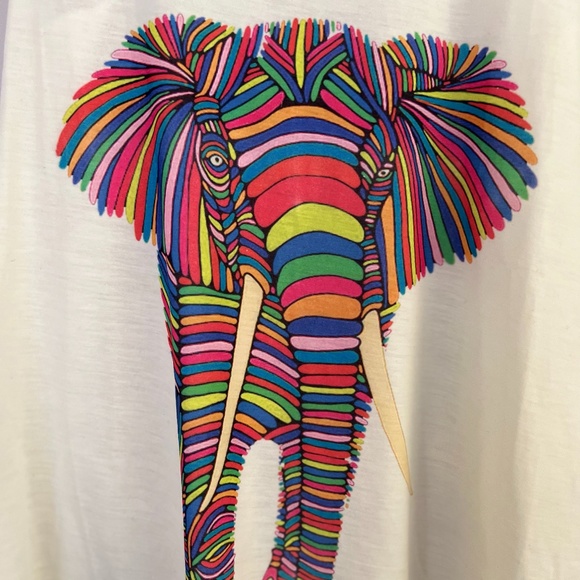 Colorful Elephant Tank Top Size Small - Picture 3 of 3